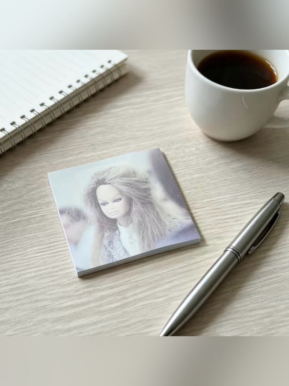 Funny Doll Face Sticky Notes – 50 Sheets
